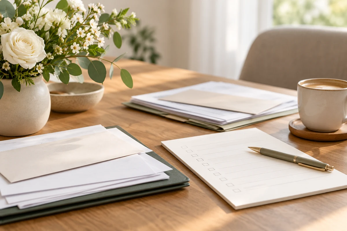 Nabestaanden bespreken praktische zaken rond een uitvaartverzekering